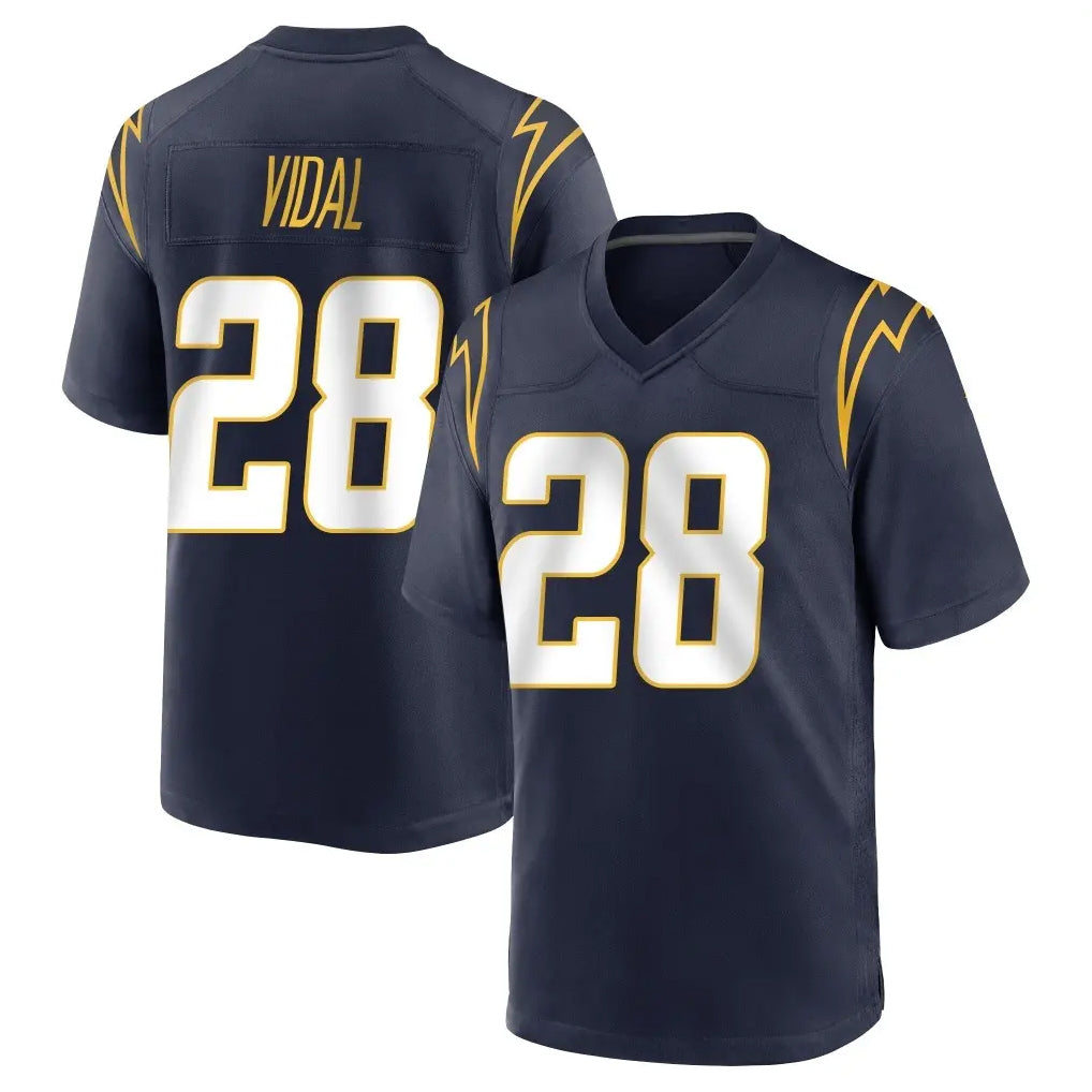 Ndoa LA.Chargers #28 Kimani Vidal Player Navy Home Game Stitched Jerseys