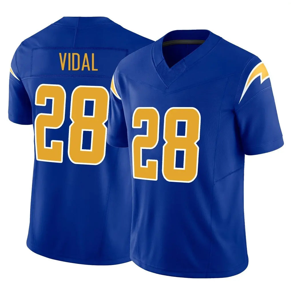 Ndoa LA.Chargers #28 Kimani Vidal Player Royal Limited Vapor F.U.S.E. Home Game Stitched Jerseys