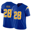 Ndoa LA.Chargers #28 Kimani Vidal Player Royal Limited Vapor F.U.S.E. Home Game Stitched Jerseys