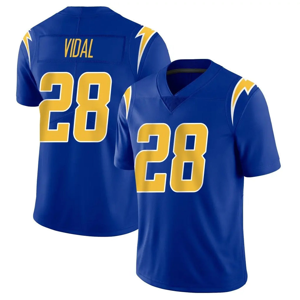 Ndoa LA.Chargers #28 Kimani Vidal Player Royal Limited Vapor Home Game Stitched Jerseys