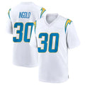 Ndoa LA.Chargers #30 Alec Ingold Player White Home Game Stitched Jerseys