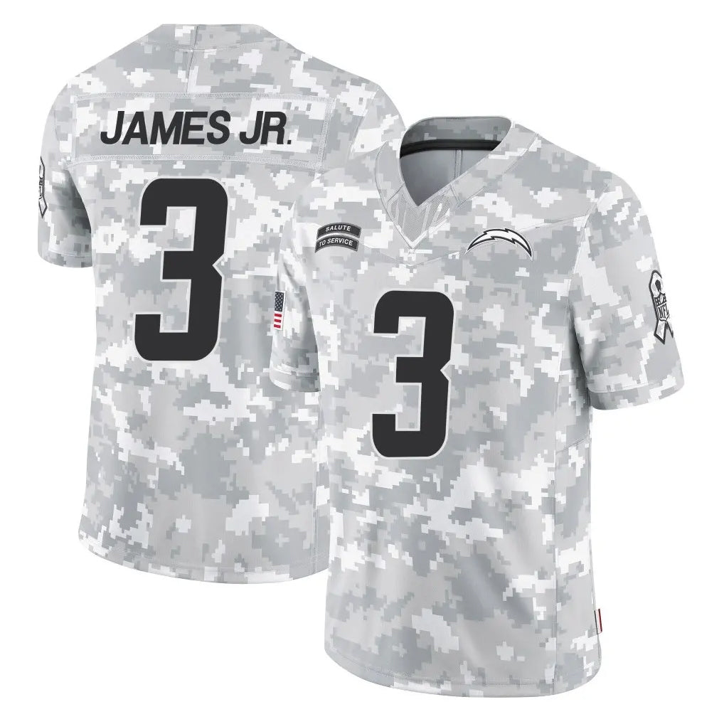 Ndoa LA.Chargers #3 Derwin James Jr. Player Arctic Camo Salute To Service Limited Game Stitched Jerseys