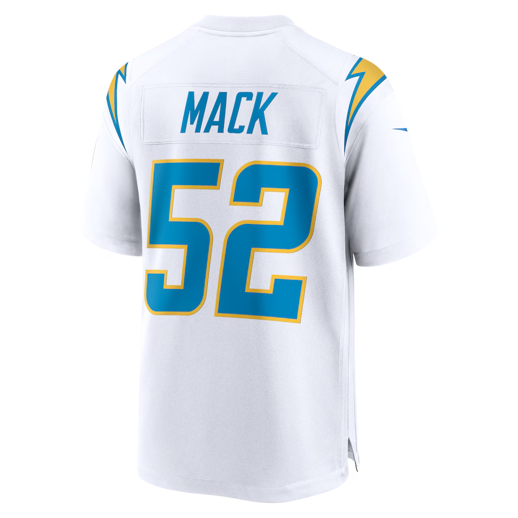 Ndoa LA.Chargers #52 Khalil Mack White Game Stitched Jerseys
