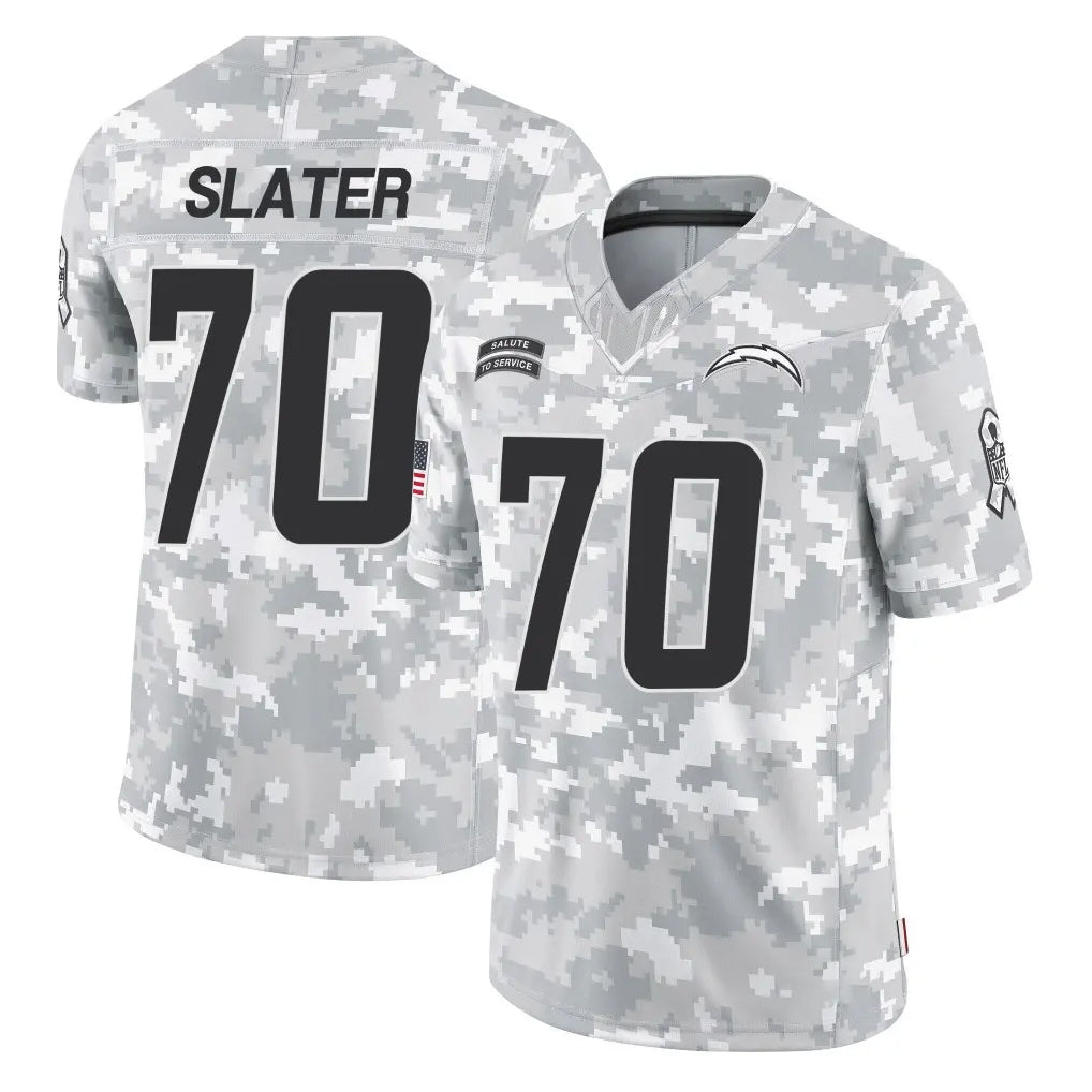 Ndoa LA.Chargers #70 Rashawn Slater Player Arctic Camo Salute To Service Limited Game Stitched Jerseys