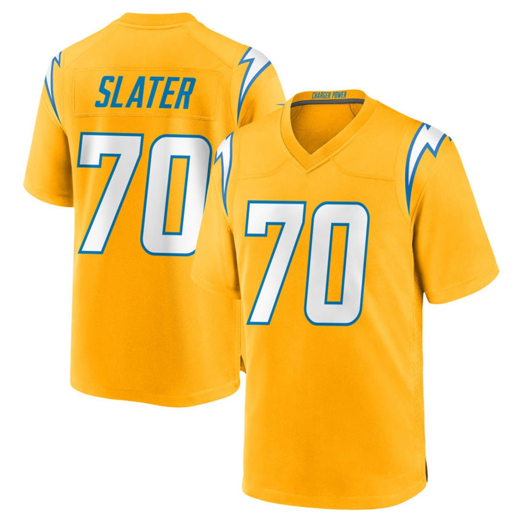 Ndoa LA.Chargers #70 Rashawn Slater Player Gold Home Game Stitched Jerseys