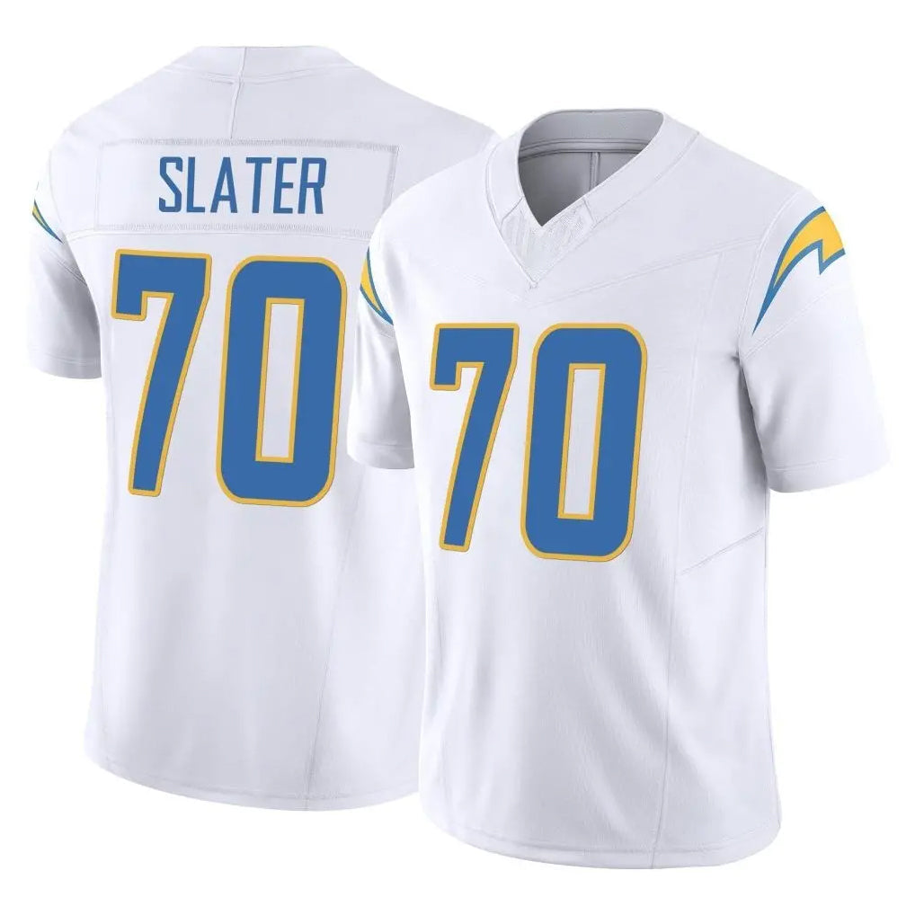 Ndoa LA.Chargers #70 Rashawn Slater Player White Limited Vapor F.U.S.E. Home Game Stitched Jerseys