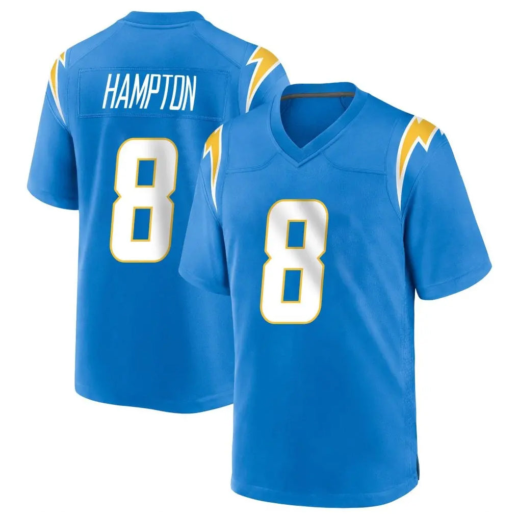 Ndoa LA.Chargers #8 Omarion Hampton Player Blue Home Game Stitched Jerseys