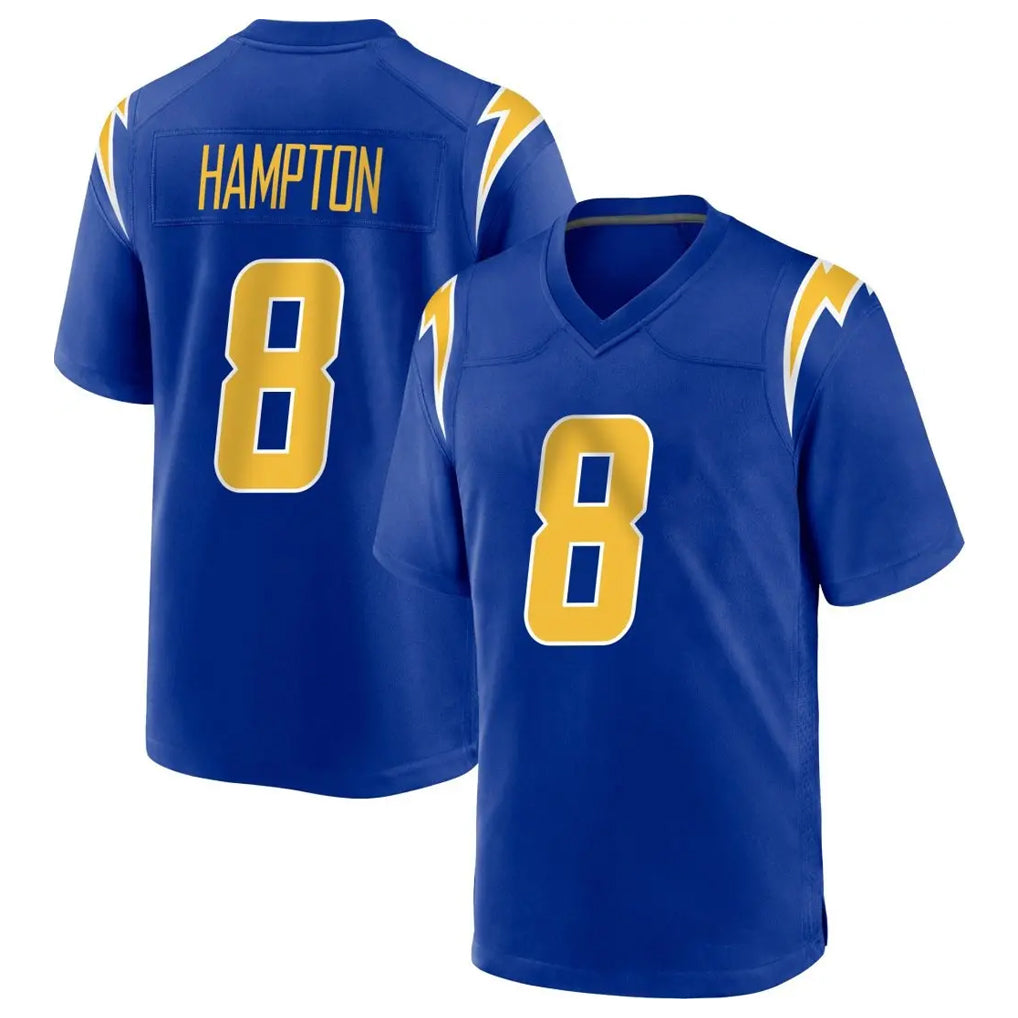 Ndoa LA.Chargers #8 Omarion Hampton Player Royal Home Game Stitched Jerseys