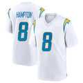 Ndoa LA.Chargers #8 Omarion Hampton Player White Home Game Stitched Jerseys