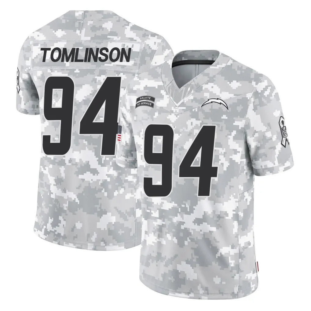 Ndoa LA.Chargers #94 Dalvin Tomlinson Player Arctic Camo Salute To Service Limited Game Stitched Jerseys