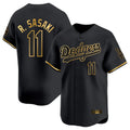 Ndoa LA.Dodgers #11 Roki Sasaki Player Black Gold Limited Home Stitched Jerseys