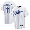 Ndoa LA.Dodgers #11 Roki Sasaki Player White Game Home Stitched Jerseys