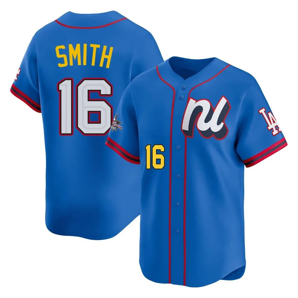 Ndoa LA.Dodgers #16 Will Smith Player Blue All-Star Limited Home Stitched Jerseys