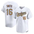 Ndoa LA.Dodgers #16 Will Smith Player Gold Collection Limited Home Stitched Jerseys