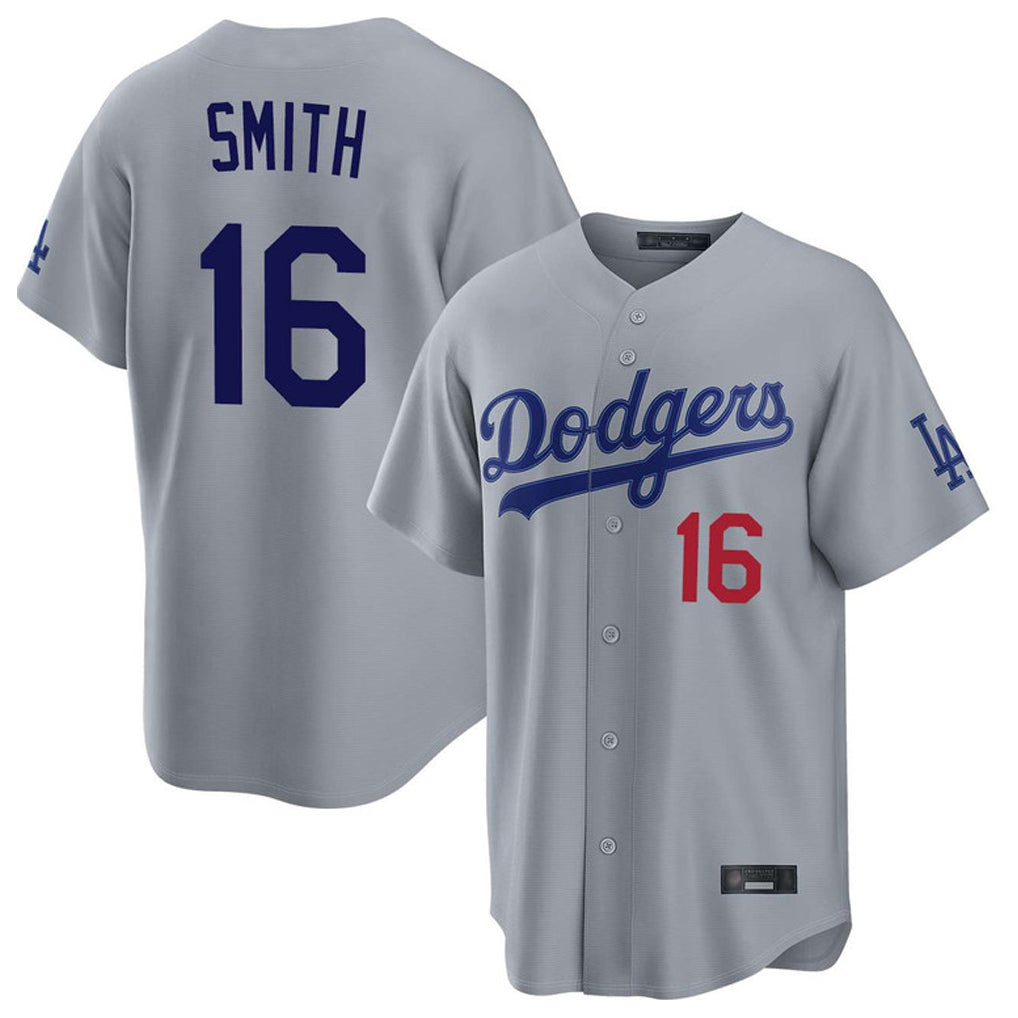 Ndoa LA.Dodgers #16 Will Smith Player Gray Game Home Stitched Jerseys