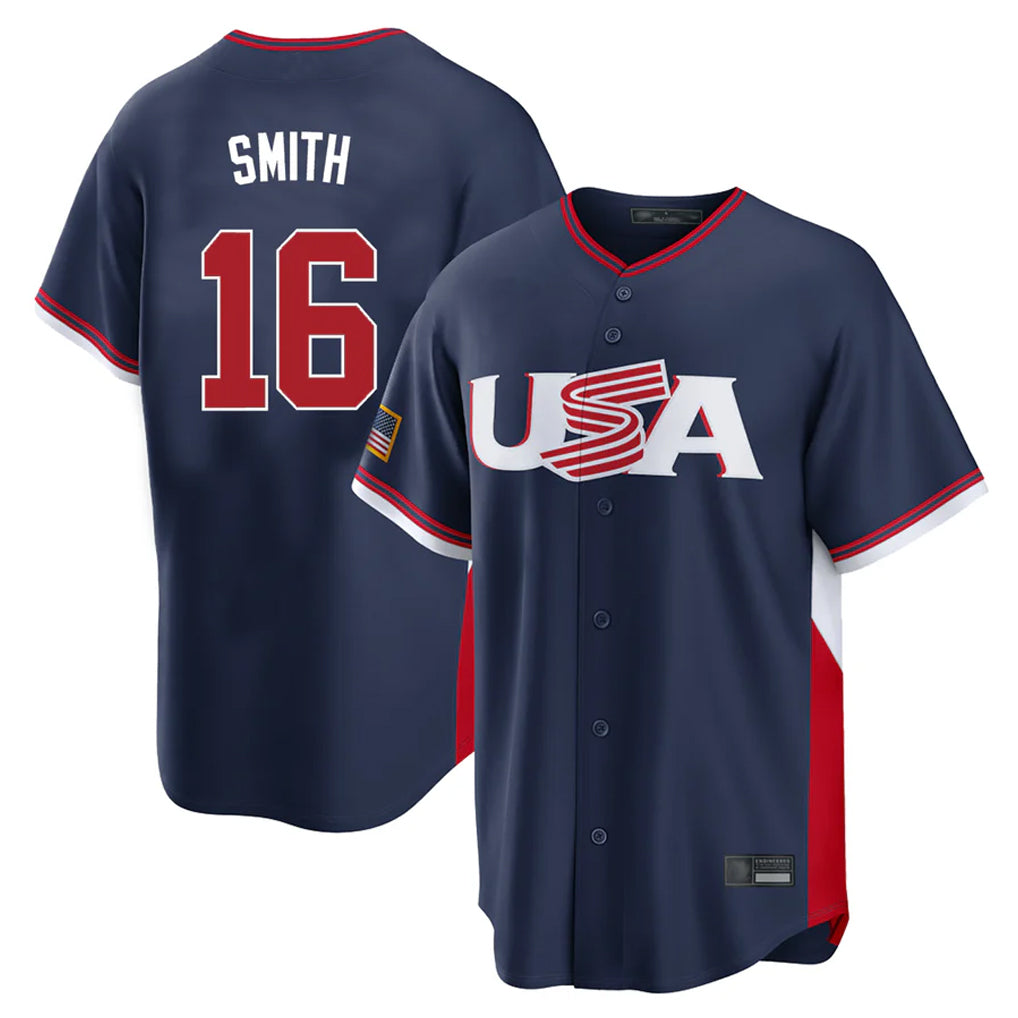 Ndoa LA.Dodgers #16 Will Smith Player Navy USA 2026 World Classic Limited Home Stitched Jerseys