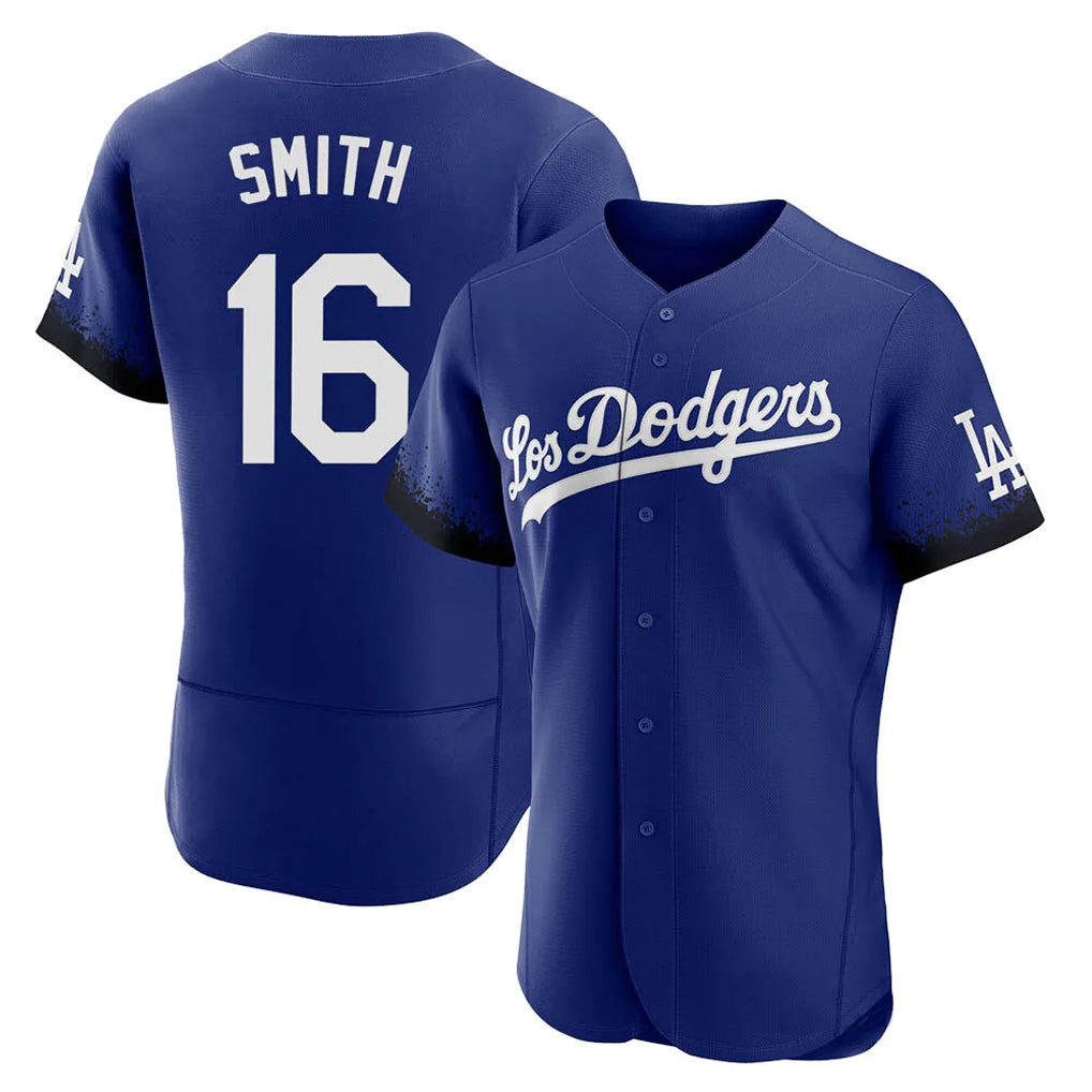 Ndoa LA.Dodgers #16 Will Smith Player Royal City Connect Elite Home Stitched Jerseys