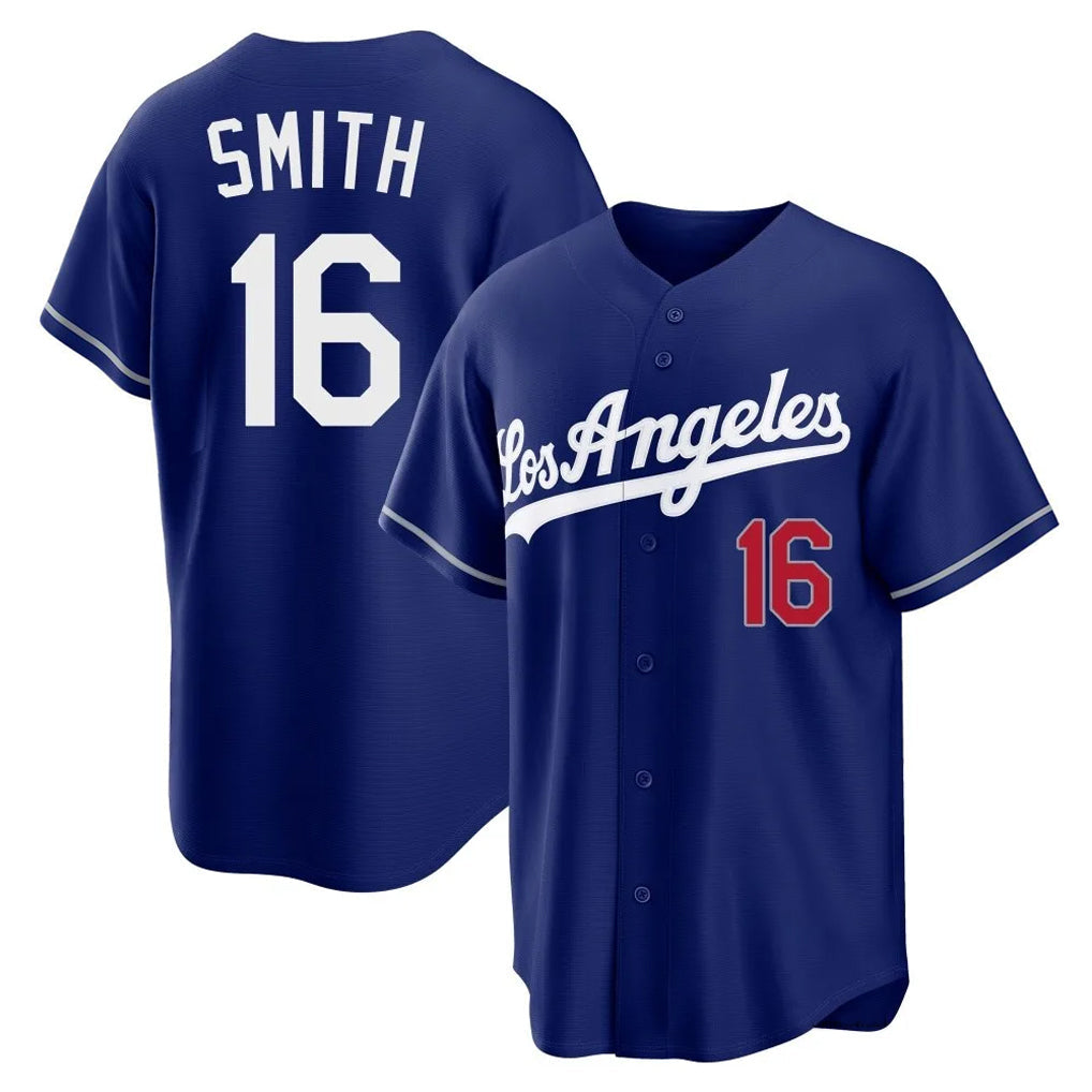 Ndoa LA.Dodgers #16 Will Smith Player Royal Game Home Stitched Jerseys