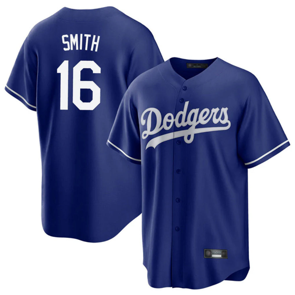 Ndoa LA.Dodgers #16 Will Smith Player Royal Game Stitched Jerseys