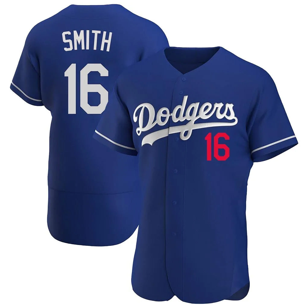 Ndoa LA.Dodgers #16 Will Smith Player Royal Limited Elite Home Stitched Jerseys