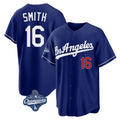 Ndoa LA.Dodgers #16 Will Smith Player Royal World Series Meet Game Home Stitched Jerseys