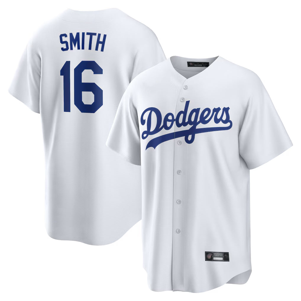 Ndoa LA.Dodgers #16 Will Smith Player White Game Home Stitched Jerseys