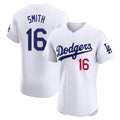 Ndoa LA.Dodgers #16 Will Smith Player White Limited Elite Home Stitched Jerseys