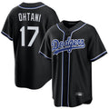 Ndoa LA.Dodgers #17 Shohei Ohtani Player Black Carbon Limited Home Stitched Jerseys
