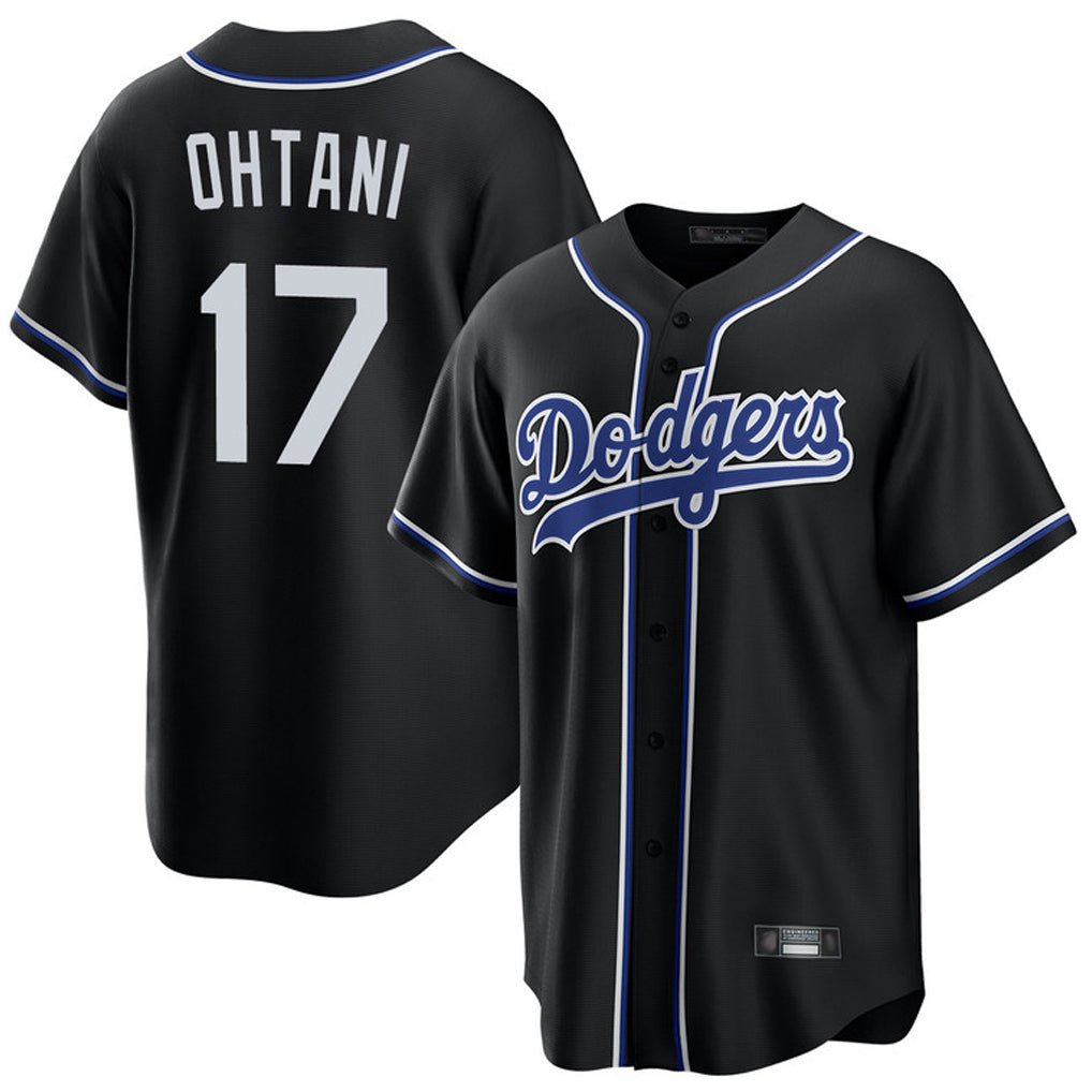 Ndoa LA.Dodgers #17 Shohei Ohtani Player Black Carbon Limited Home Stitched Jerseys