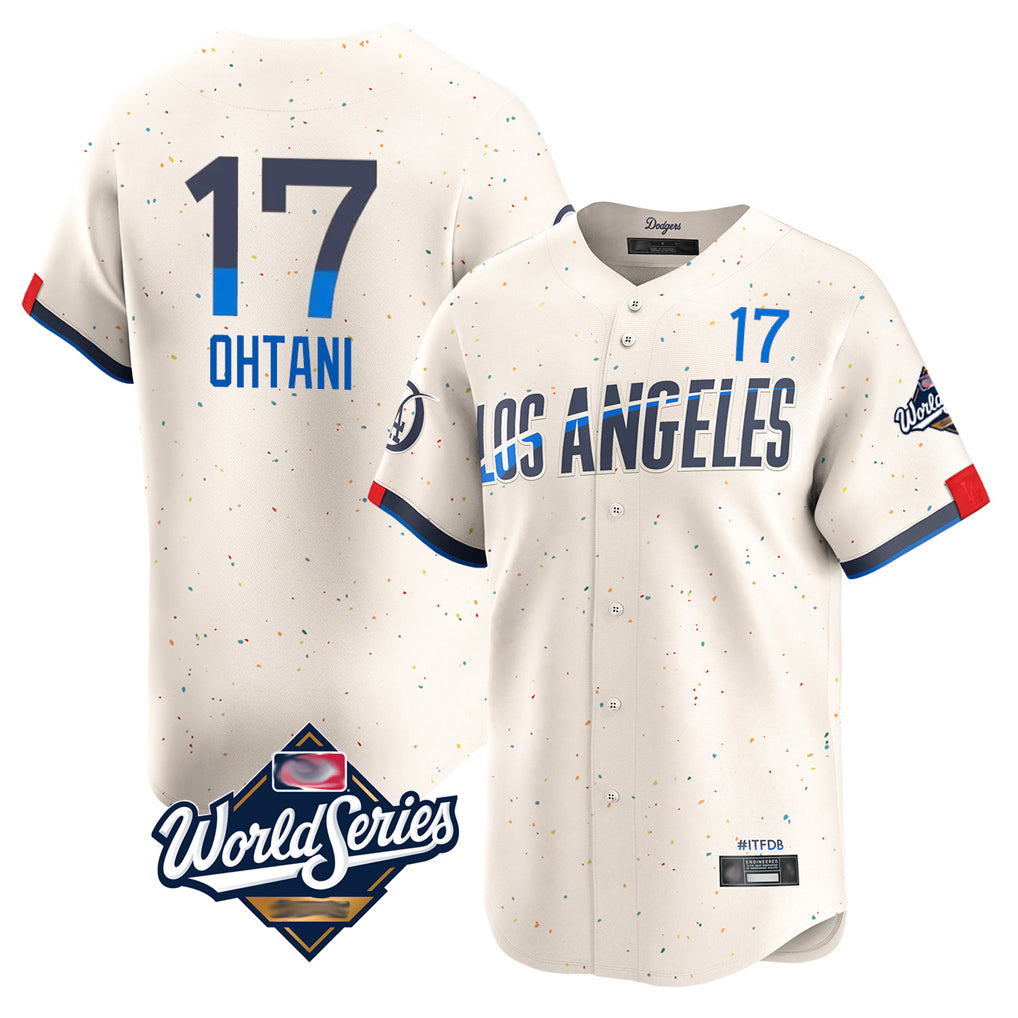 Ndoa LA.Dodgers #17 Shohei Ohtani Player Cream World Series City Connect Limited Home Stitched Jerseys