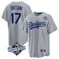 Ndoa LA.Dodgers #17 Shohei Ohtani Player Gray World Series Game Stitched Jerseys
