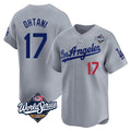 Ndoa LA.Dodgers #17 Shohei Ohtani Player Gray World Series Limited Home Stitched Jerseys