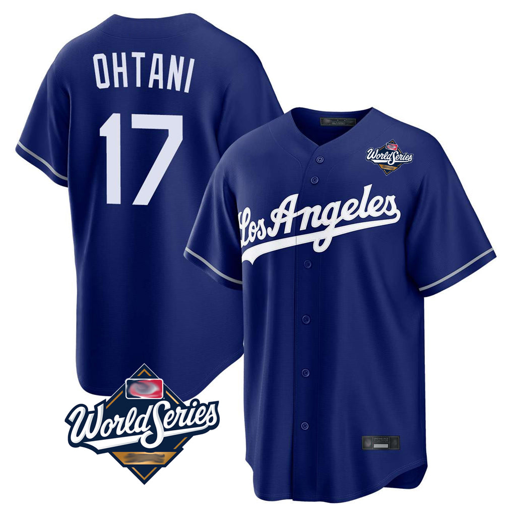 Ndoa LA.Dodgers #17 Shohei Ohtani Player Royal World Series Game Stitched Jerseys