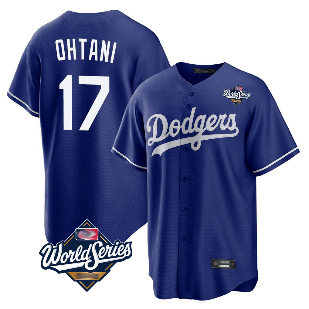 Ndoa LA.Dodgers #17 Shohei Ohtani Player Royal World Series Home Game Stitched Jerseys