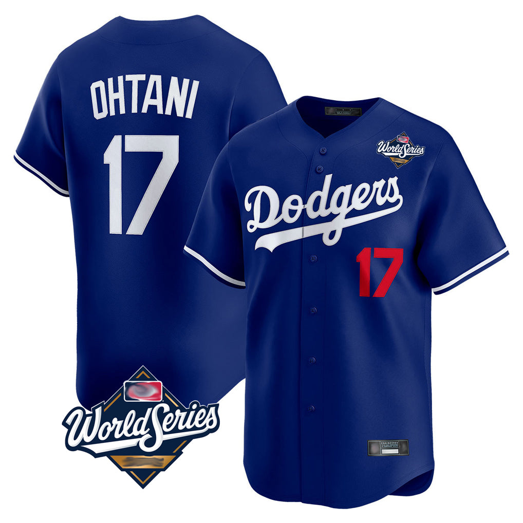 Ndoa LA.Dodgers #17 Shohei Ohtani Player Royal World Series Limited Home Stitched Jerseys