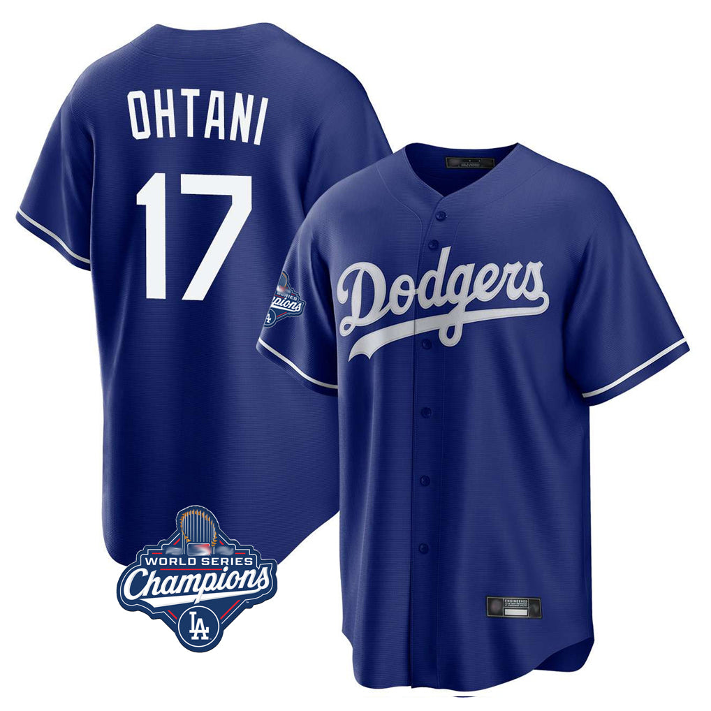 Ndoa LA.Dodgers #17 Shohei Ohtani Player Royal World Series Meet Home Game Stitched Jerseys