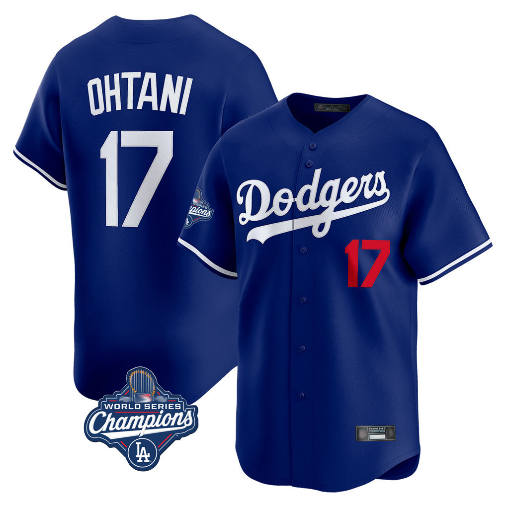 Ndoa LA.Dodgers #17 Shohei Ohtani Player Royal World Series Meet Limited Home Stitched Jerseys