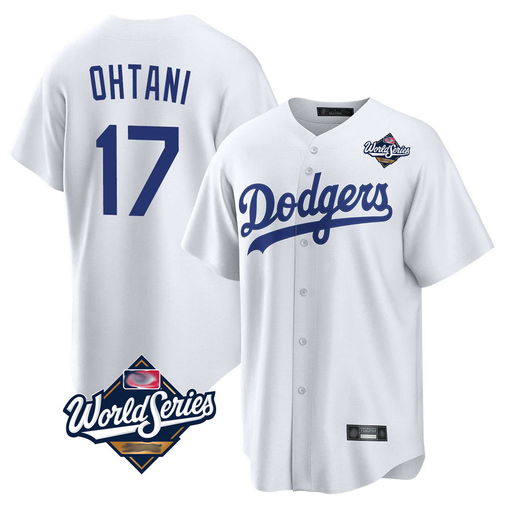 Ndoa LA.Dodgers #17 Shohei Ohtani Player White World Series Game Home Stitched Jerseys