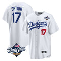 Ndoa LA.Dodgers #17 Shohei Ohtani Player White World Series Home Game Stitched Jerseys