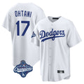 Ndoa LA.Dodgers #17 Shohei Ohtani Player White World Series Meet Game Home Stitched Jerseys