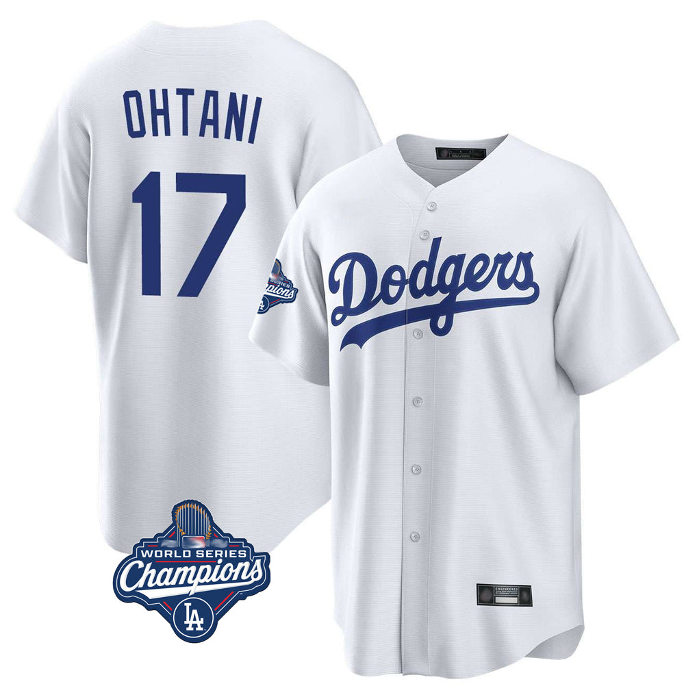 Ndoa LA.Dodgers #17 Shohei Ohtani Player White World Series Meet Game Home Stitched Jerseys