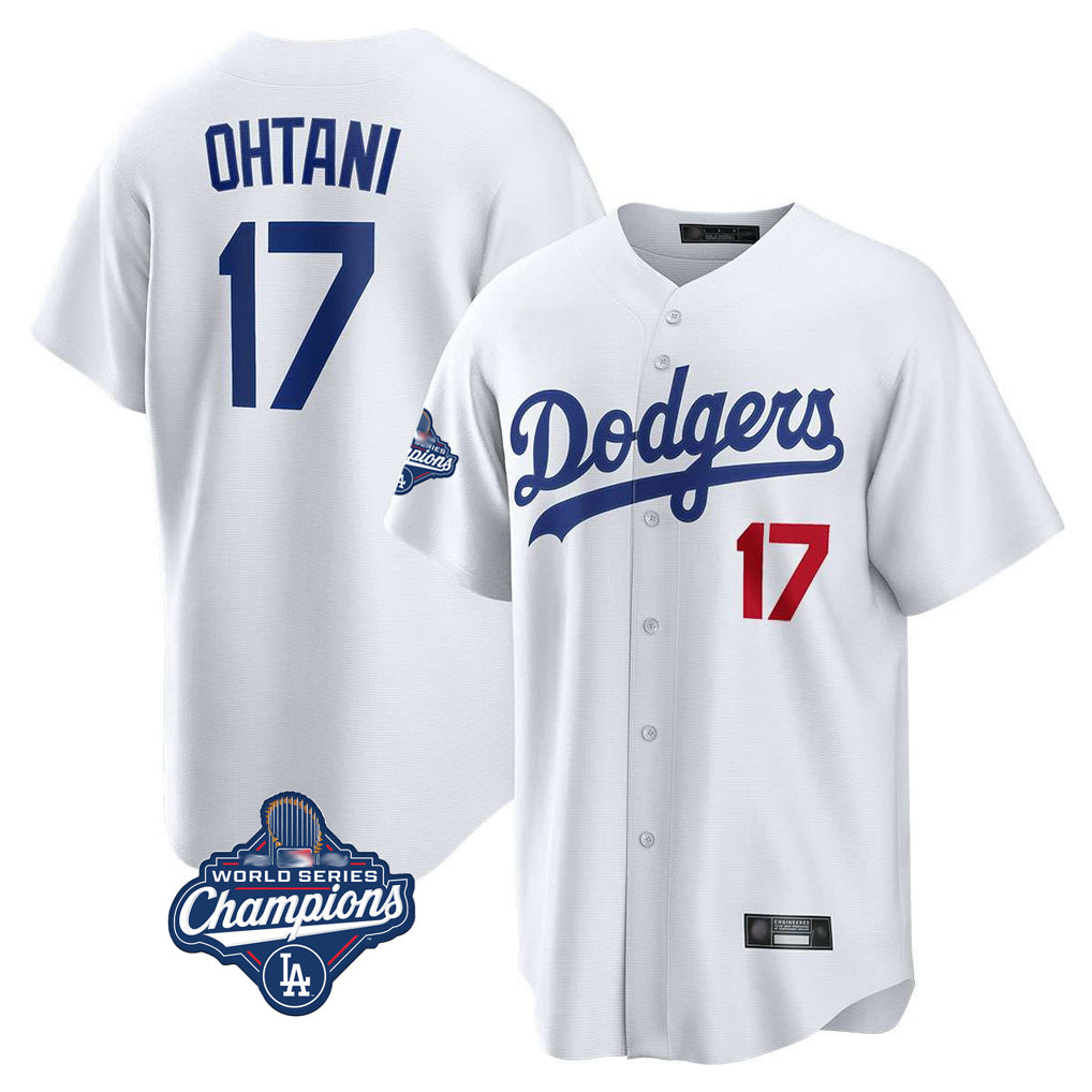 Ndoa LA.Dodgers #17 Shohei Ohtani Player White World Series Meet Home Game Stitched Jerseys