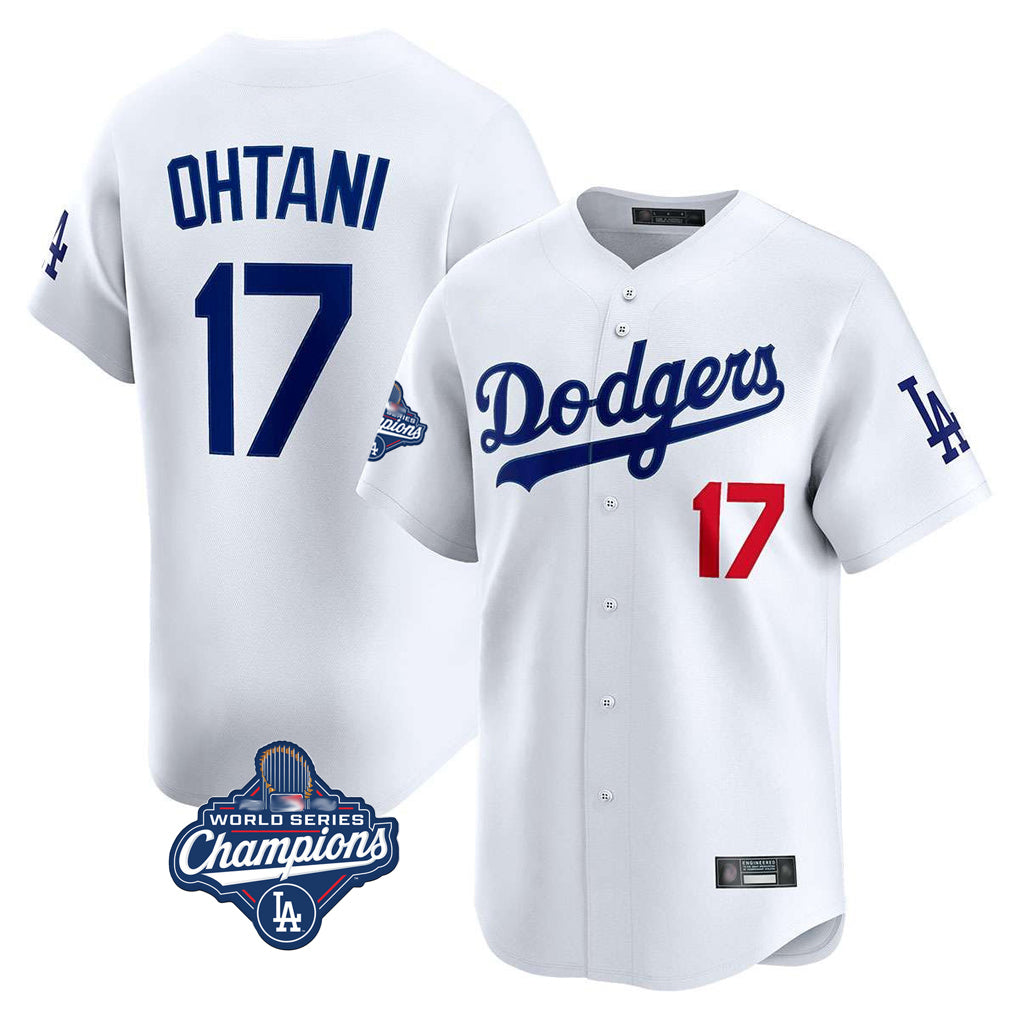 Ndoa LA.Dodgers #17 Shohei Ohtani Player White World Series Meet Limited Home Stitched Jerseys