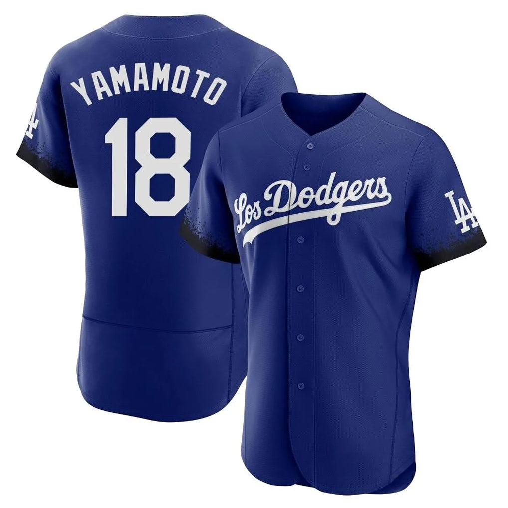 Ndoa LA.Dodgers #18 Yoshinobu Yamamoto Player Royal City Connect Elite Home Stitched Jerseys