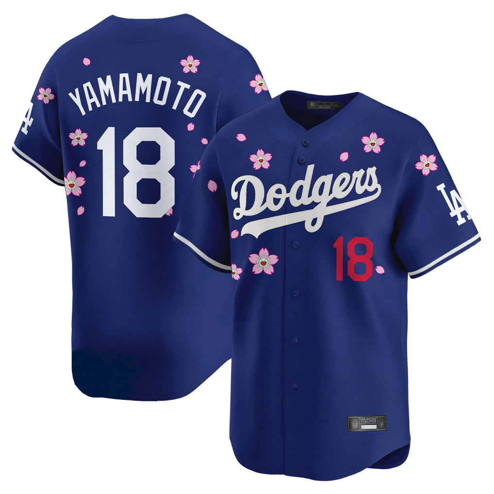Ndoa LA.Dodgers #18 Yoshinobu Yamamoto Player Royal Tokyo Series Vapor Premier Limited Stitched Jerseys