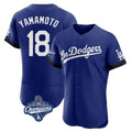 Ndoa LA.Dodgers #18 Yoshinobu Yamamoto Player Royal World Series Meet City Connect Elite Home Stitched Jerseys