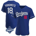 Ndoa LA.Dodgers #18 Yoshinobu Yamamoto Player Royal World Series Meet Limited Elite Home Stitched Jerseys