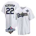 Ndoa LA.Dodgers #22 Clayton Kershaw Player Gold White World Series 2026 Collection Stadium Game Stitched Jerseys