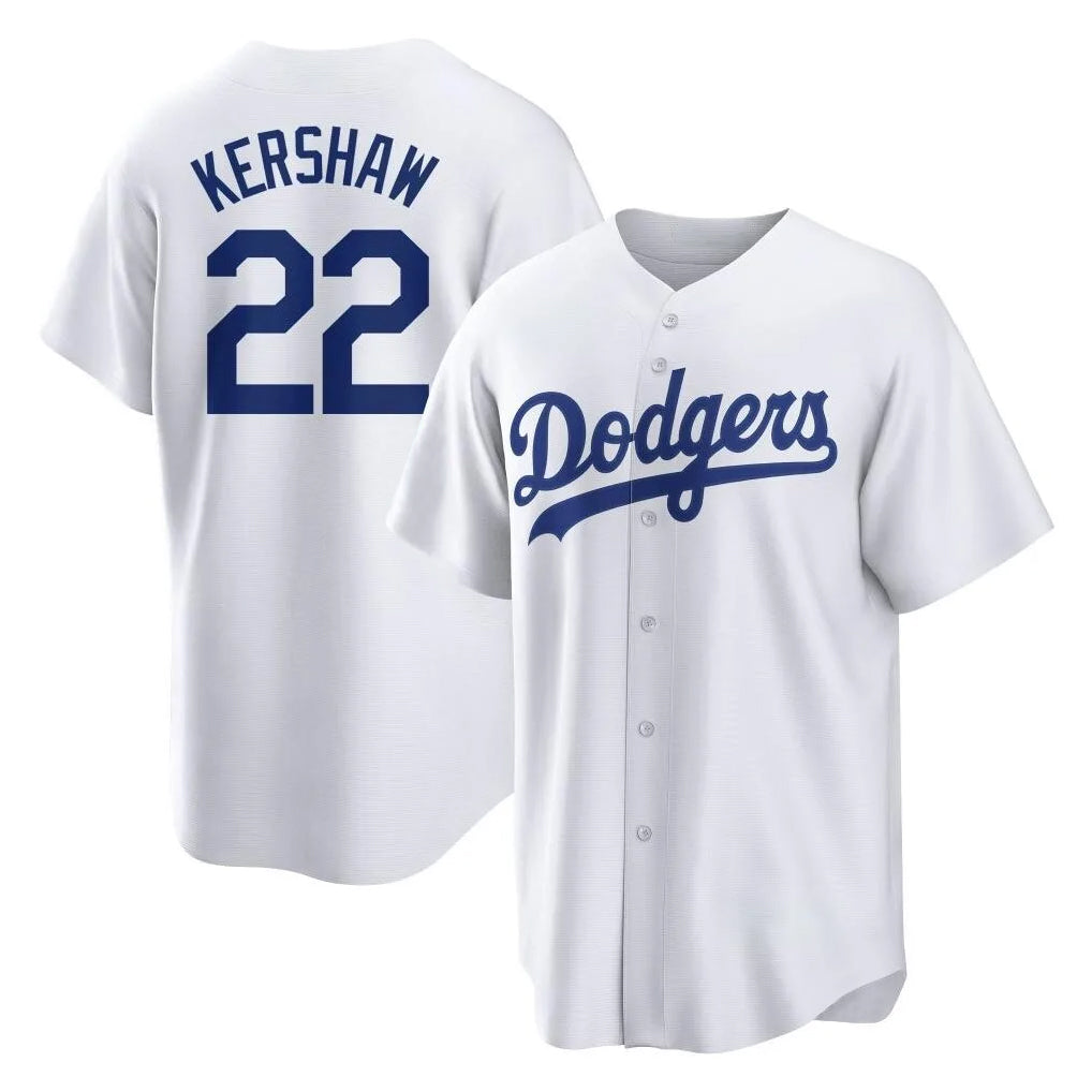 Ndoa LA.Dodgers #22 Clayton Kershaw Player White Game Home Stitched Jerseys