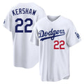 Ndoa LA.Dodgers #22 Clayton Kershaw Player White Home Game Stitched Jerseys